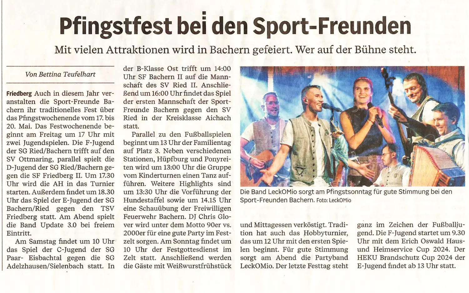leckomio GbR  Artikel über Zeitung